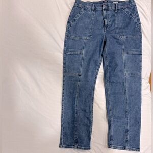 Stylish Blue Denim Cargo Jeans